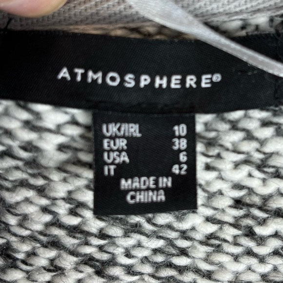 ATMOSPHERE Wool Blend Cardigan Shawl Neck Button Size 6 - Picture 8 of 15